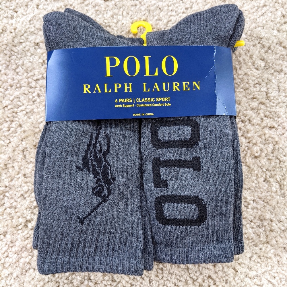 NEW Polo Ralph Lauren Classic Sport Crew Socks